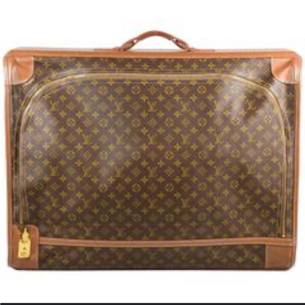 2 Louis Vuitton vintage rolling suitcases, comes w/ LV luggage tag and lock +key